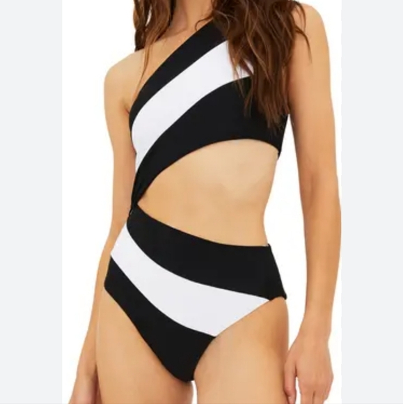 New!Beach Riot Joyce Cutout One Shoulder One Piece Swimsuit